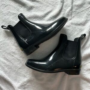 Ralph Lauren Tally Bo Rai Black Rain Boots Size 7